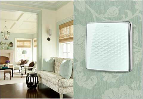 公牛3D钻面开关 装饰墙面营造凉爽清新感觉 公牛3D钻面开关 装饰墙面营造凉爽清新感觉