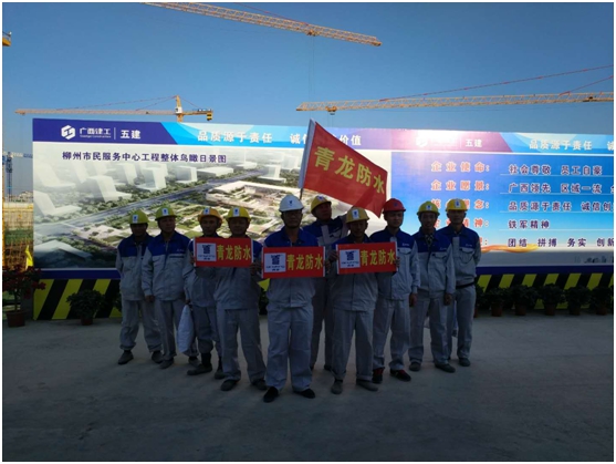 青龙防水助力柳州市民服务中心防水工程