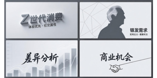 跨代际生活洞察：Z世代与银发族的消费习惯差异及商业机会分析