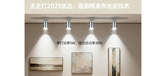 无主灯2025优选：画廊精准布光省钱术